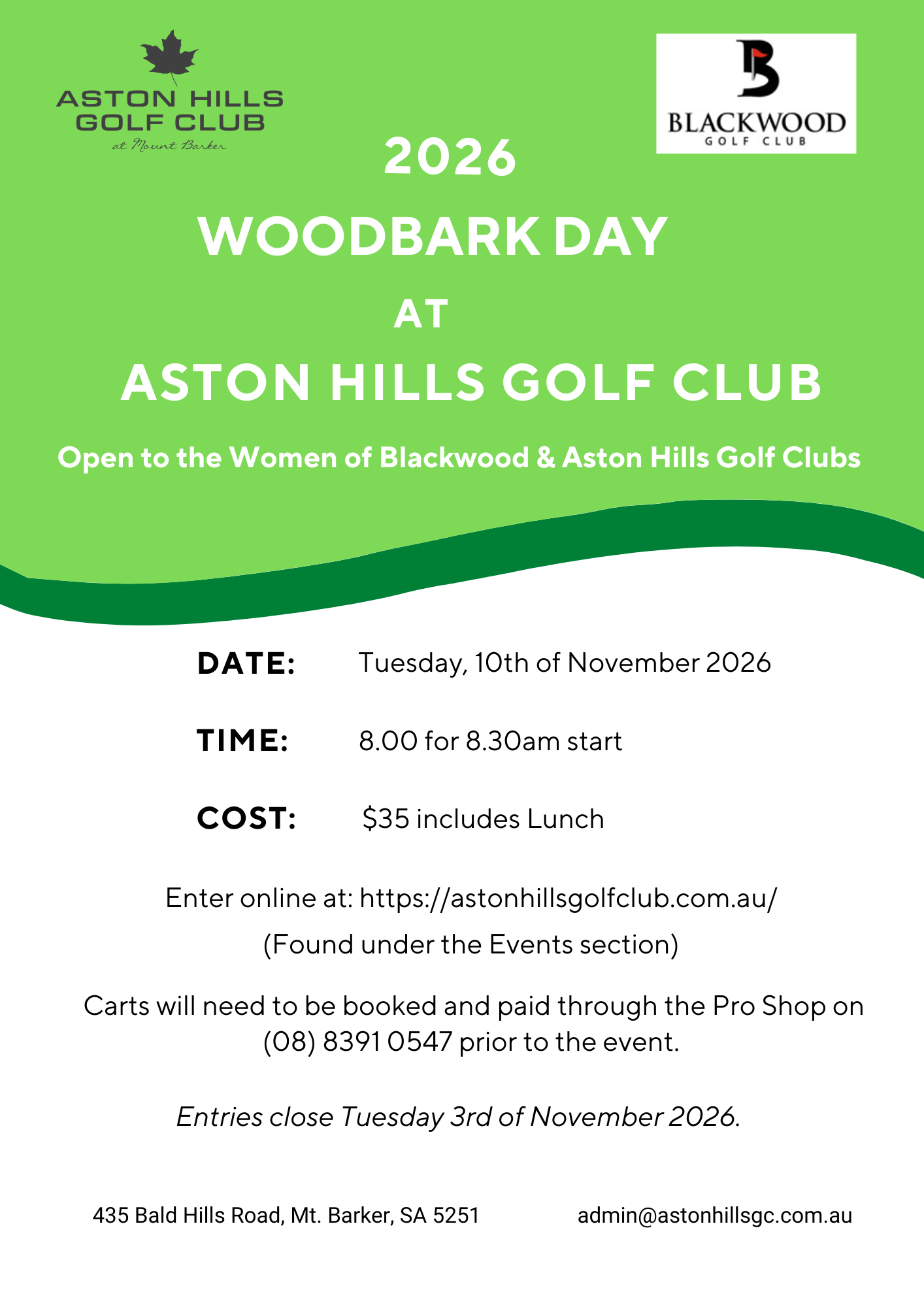 Woodbark Day 2026 – Blackwood vs Aston Hills Women
